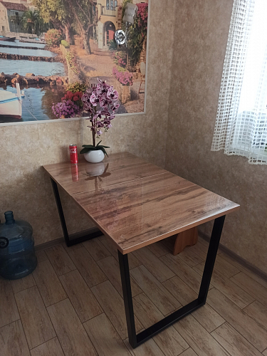 Деревянный стол Лота Лофт 120х75 белый матовый / дуб крафт золотой фото покупателя 79