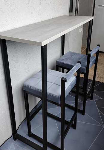 Барная стойка Дилан Лофт 120х60х110 бетон фото покупателя 1