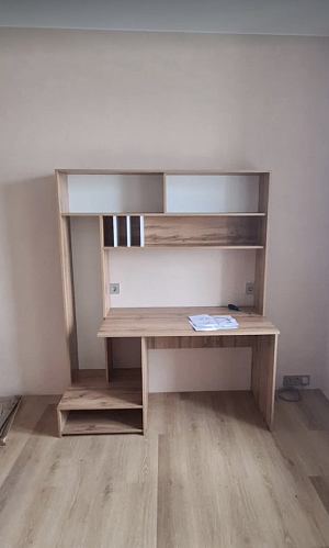 Письменный стол Лайт 03.243 дуб золотой (craft) / белый премиум фото покупателя 83