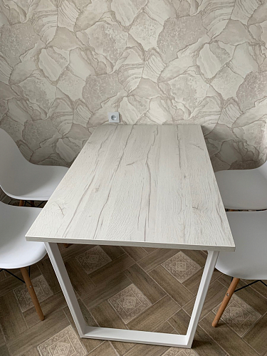 Деревянный стол Лота Лофт 140х80 черный матовый / бетон светлый фото покупателя 666