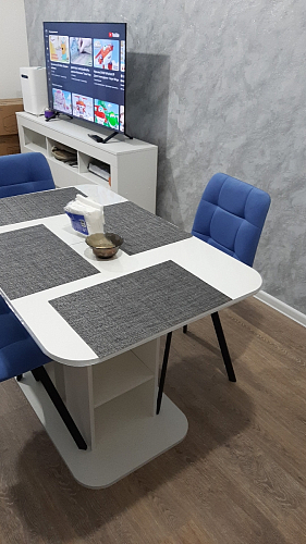 Стул на металлокаркасе Чилли К черный / зеленый фото покупателя 42