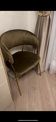 Стул на металлокаркасе Kamelia голубой / голубой / золотой фото покупателя 9