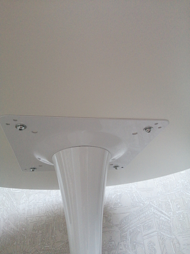 Стол Тулип 90х73 дуб вотан / белый  - Уцененный экземпляр фото покупателя 132