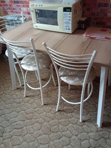 Стол Тринити Лофт 120 32 мм бетон / черный матовый фото покупателя 147