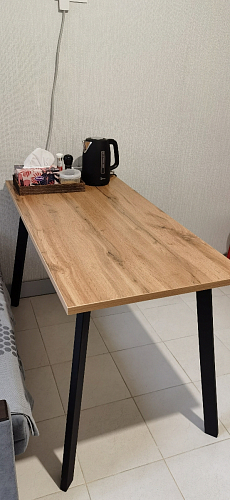 Стол Тринити Лофт 120 32 мм бетон / черный матовый фото покупателя 318