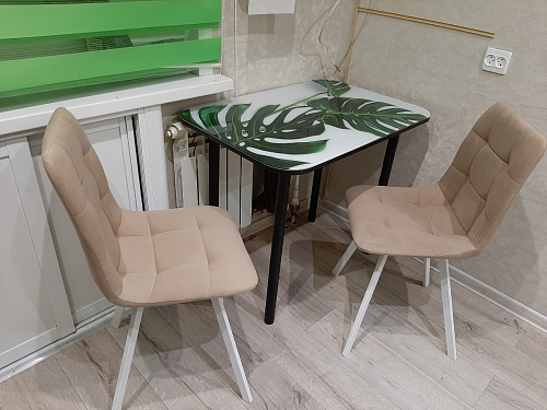 Стул на металлокаркасе Чилли зеленый / черный фото покупателя 780