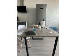 Стол Лота Лофт 140 25 мм черный матовый / бетон фото покупателя 127