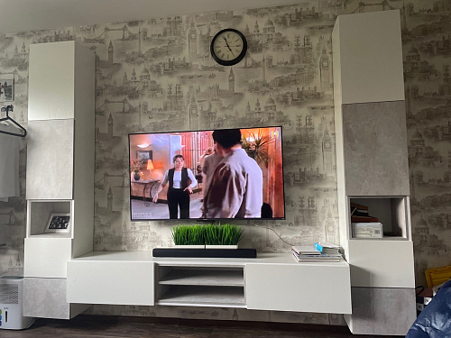 Модульная гостиная Лонгфорд комплектация 1 белый / бетон светлый фото покупателя 1