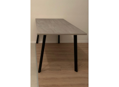 Стол Тринити Лофт 120 32 мм бетон / черный матовый фото покупателя 654