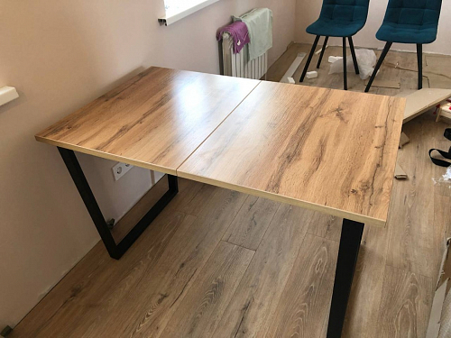 Стол Лота Лофт 140 25 мм черный матовый / бетон фото покупателя 424