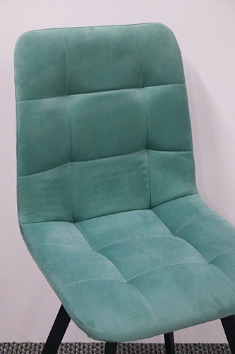 Стул на металлокаркасе Чилли К темно-серый (velutto 32) / черный из шоурума 4