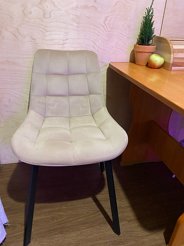 Стул на металлокаркасе Челси бежевый / белый каркас фото покупателя 113