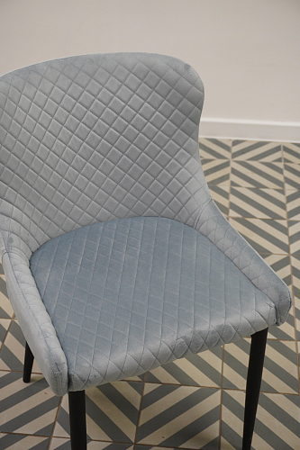 Стул на металлокаркасе Teo light blue / black из шоурума 1