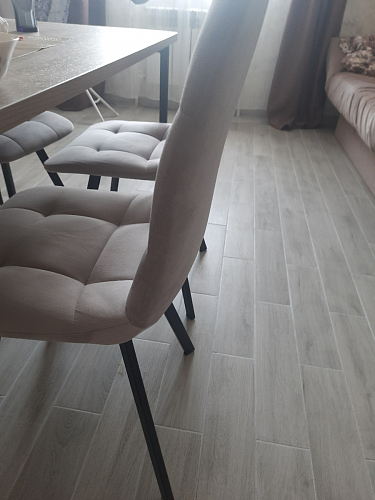 Стул на металлокаркасе Чилли бежевый / белый каркас фото покупателя 827