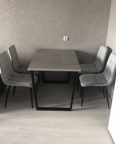 Стол Лота Лофт 120 32 мм бетон / черный матовый фото покупателя 142