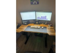 Компьютерный стол Маркос 140х80 голубой / черный фото покупателя 43