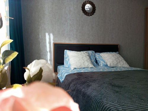 Двуспальная кровать Клауд 160х200 парящая дуб крафт золотой / антрацит фото покупателя 183