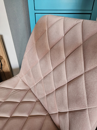 Стул на металлокаркасе Баодин К крутящийся фиолетовый teddy 944 / черный фото покупателя 4