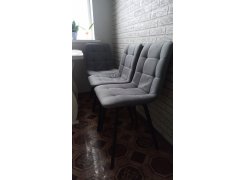 Стул на металлокаркасе Чилли синяя ткань / белый фото покупателя 538