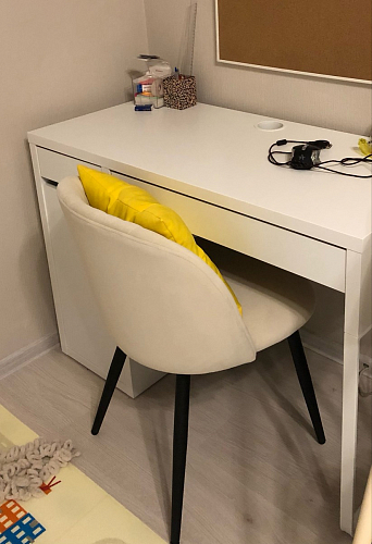 Стул на металлокаркасе Gabi 1 light blue / black / gold фото покупателя 274