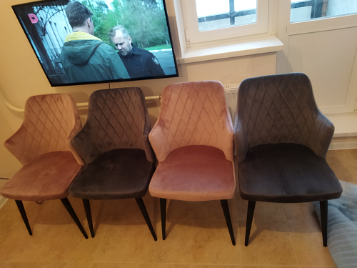 Стул на металлокаркасе Velen dark blue фото покупателя 2