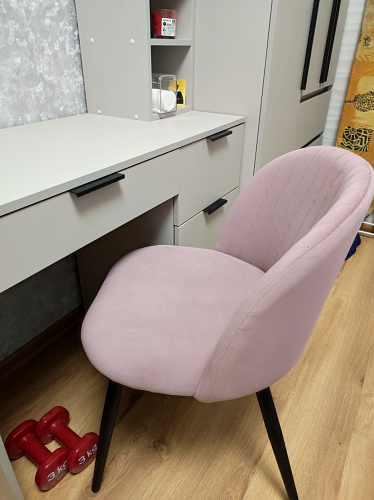 Стул на металлокаркасе Gabi dark beige / black / silver фото покупателя 721