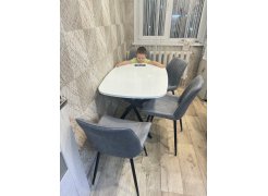 Стул на металлокаркасе Седа К крутящийся светло-серый  / белый фото покупателя 320