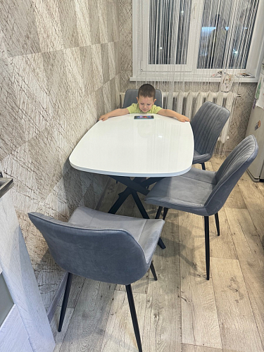 Комплект стульев Вейв 4 шт светло-серый / черный фото покупателя 320