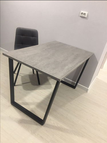 Стол Лота Лофт 120 32 мм бетон / черный матовый фото покупателя 52