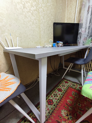 Стол Лота Лофт 140 25 мм черный матовый / бетон фото покупателя 721