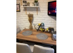 Деревянный стол Лота Лофт 120(160)х75 черный матовый / бетон светлый фото покупателя 428