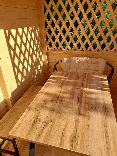 Стол Тринити Лофт 120 32 мм дуб галифакс табако / черный матовый фото покупателя 339