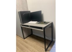 Письменный стол Леон Лофт бетон / черный матовый фото покупателя 71