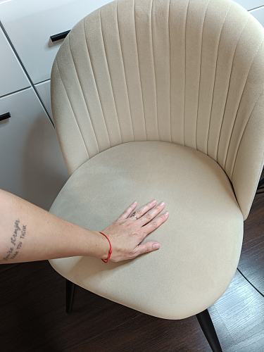 Стул на металлокаркасе Gabi latte / gold / black фото покупателя 151