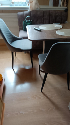 Стул на металлокаркасе Kora beige / black фото покупателя 205