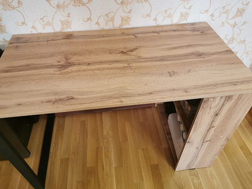 Письменный стол Битти Лофт 116х60х75 дуб вотан / черный матовый фото покупателя 31