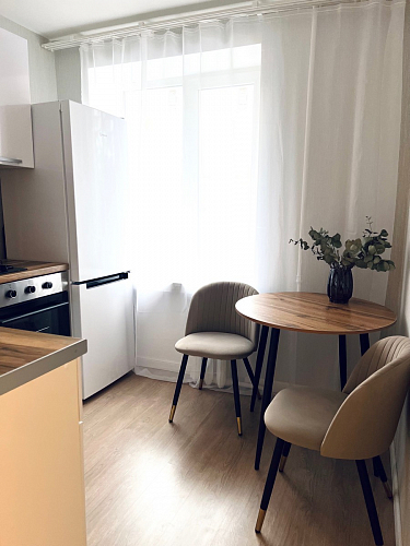 Стул на металлокаркасе Gabi 1 light blue / black / gold фото покупателя 625