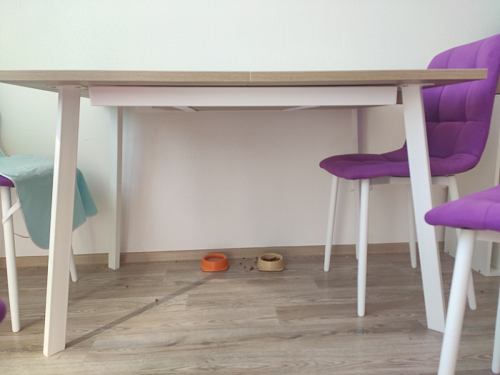 Стол раскладной Колон Лофт 120 32 мм дуб галифакс табако / черный матовый фото покупателя 11