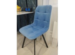 Стул на металлокаркасе Чилли синяя ткань / белый фото покупателя 268