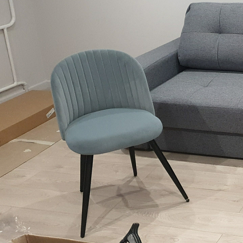 Стул на металлокаркасе Gabi green / black / silver фото покупателя 215