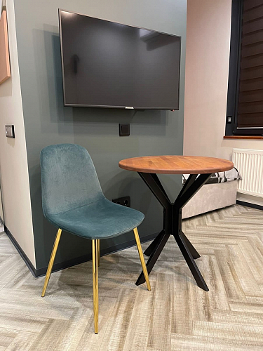 Стул на металлокаркасе Dabl wine red фото покупателя 160