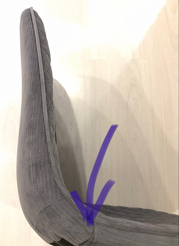 Стул на металлокаркасе Capri голубой фото покупателя 68