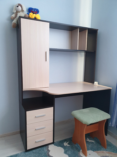 Компьютерный стол КСТ-16 левый дуб сонома / белый фото покупателя 54