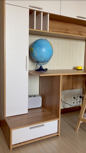 Письменный стол Лайт 03.243 дуб золотой (craft) / белый премиум фото покупателя 200