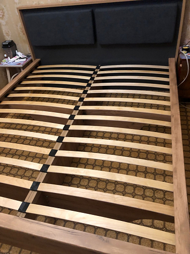 Двуспальная кровать Клауд 160х200 парящая дуб крафт золотой / антрацит фото покупателя 255