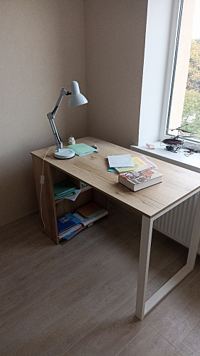 Письменный стол Битти Лофт 116х60х75 креатель / черный матовый фото покупателя 127