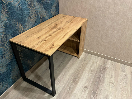 Письменный стол Битти Лофт 116х60х75 дуб вотан / белый матовый фото покупателя 115