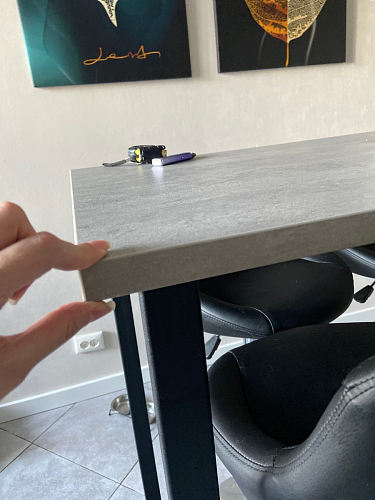 Барная стойка Дилан Лофт 120х60х90 бетон фото покупателя 103