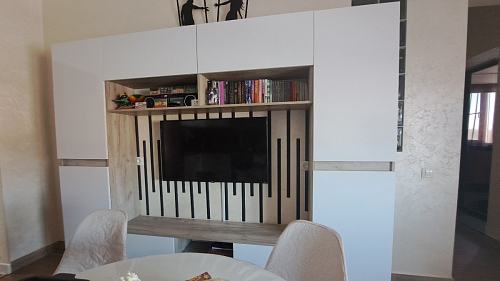 Модульная гостиная Алетра дуб крафт серый / глянец белый комплектация 3 фото покупателя 5