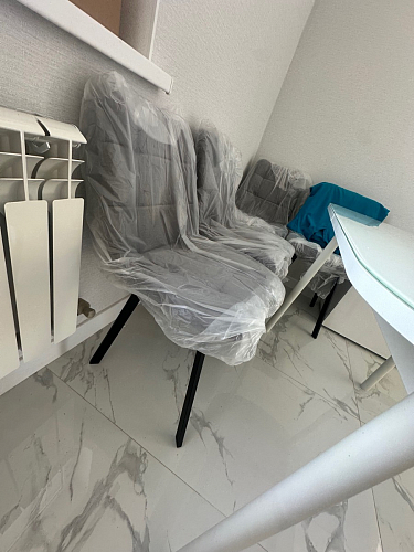 Стул на металлокаркасе Чилли К кирпичный / черный фото покупателя 512